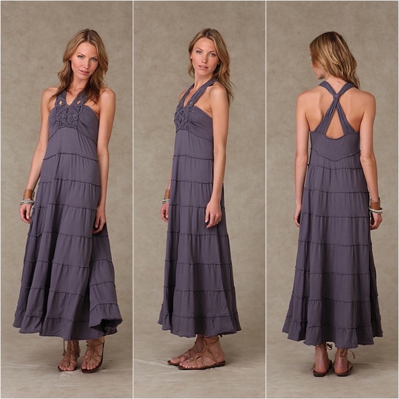 Free People Dresses & Skirts - Free People Tiered Macrame Tank Maxi Dress - Size XS - Purple - $4.99 Shipping!